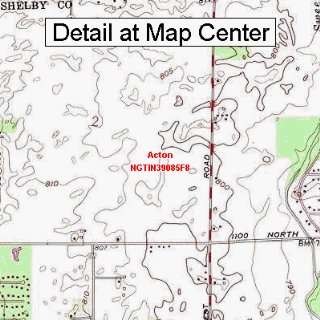  USGS Topographic Quadrangle Map   Acton, Indiana (Folded 