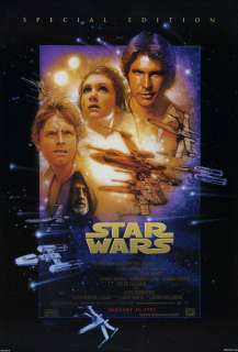 STAR WARS A NEW HOPE MOVIE POSTER 2 Sided Special Edition 1997 Re 