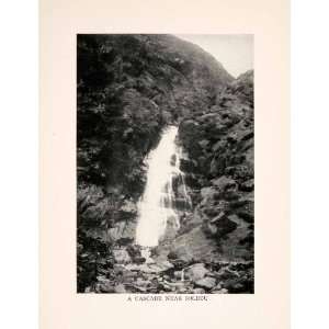   Pyrenees Mountains River   Original Halftone Print