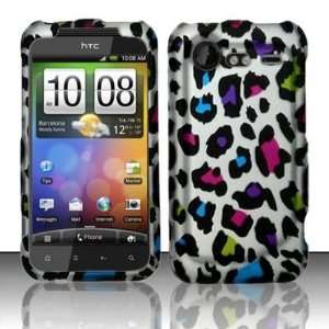 HTC ADR6350 INCREDIBLE 2 CASE   COLORFUL LEOPARD Rubberized Protector 