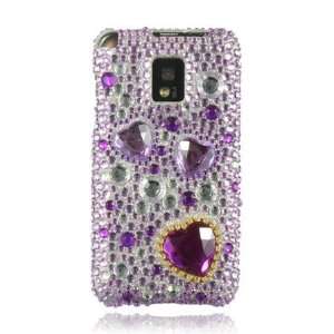 LG P999 T Mobile G2x Full Diamond Graphic Case   Purple Heart (Free 