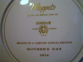 GORHAM Moppets 1973 74 75 Mothers Day plates in box  