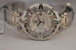   Superlative Star Automatic Clear White Sapphire Stones Watch  