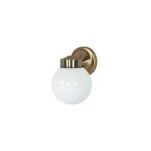  1 Light   6   Porch   Wall   With White Globe   Antique 