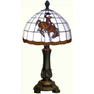  University of Wyoming Stained Glass Accent Lamp