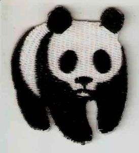 Panda Bear Black White WWF World Wildlife Logo Iron On  