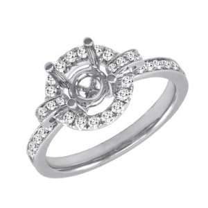 Kashi and Sons EN7088WG White Gold Engagement Ring   14KW Ring Size 