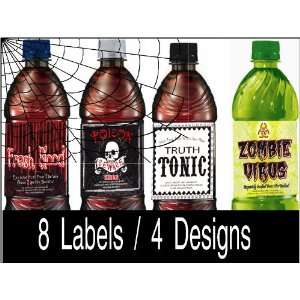  Halloween Bottle Stickers (8 pack) Toys & Games