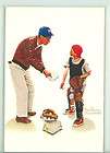 NORMAN ROCKWELL FATHER AND SON EXPLAINING BASEBALL RULE