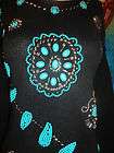 Victoria Jones Vintage Southwestern Turqouise Jewelry Motif Sweater 