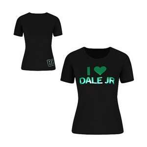  Authentics Dale Earnhardt, Jr. Ladies LOVE Short Sleeve Tee   DALE 