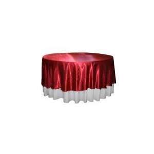  Wholesale wedding Satin 108 Round Tablecloth   Apple Red 