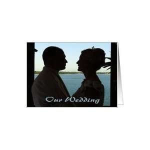  Wedding Invitation, bride & Groom Silhouette Card Health 