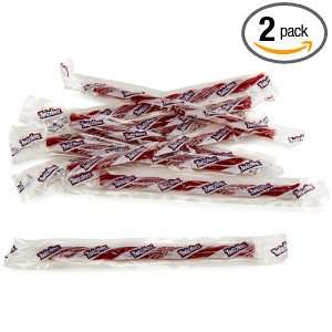 Twizzlers Licorice Twists, Strawberry, 180 Count Packages (Pack of 2 