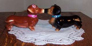 Dachshund Weiner Dog Kissing Salt and Pepper Shakers  
