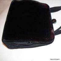 NINE WEST Black Velvet Evening Bag Handbag BARGAIN  