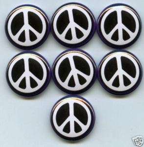 PEACE SIGN 7 pins/buttons/badges NO WAR 60s Protest b  