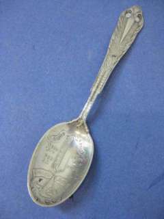   Sterling Silver Souvenir Spoon (Figural Stork   baby born)  