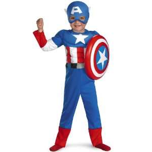  Captain America Muscle Chest Costume Child Toddler 2T 