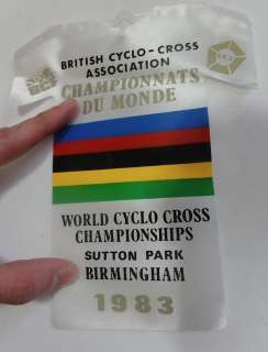 World Cyclocross Championship UK 83 mini jersey sign  