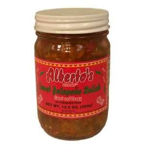 Albertos Sweet Jalapeno Relish   Hot 12.5 Oz  Grocery 