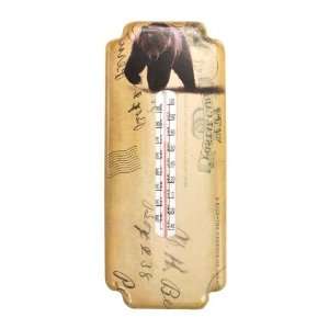  Bear Rustic Lodge Metal Indoor/Outdoor Thermometer Patio 