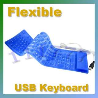 USB Foldable Flexible Full Size Keyboard for PC Mac  
