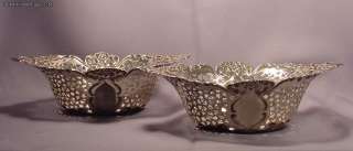 Edwardian English Sterling Silver Reticulated Baskets  