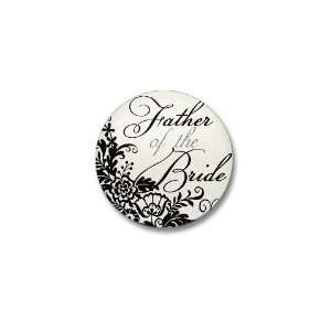  Elegant Floral Father of the Bride Wedding Mini Button by 