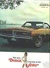 1969 Dodge Newspaper Supplement Catalog/Charge​r, etc.