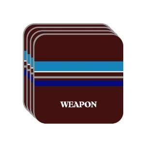   WEAPON Set of 4 Mini Mousepad Coasters (blue design) 