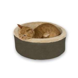 Heated Thermo Kitty Cat Pet Cuddle Cup Bed Mocha 16  