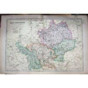  MAP 1907 HERTFORD ENGLAND HATFIELD HEMEL HEMPSTEAD