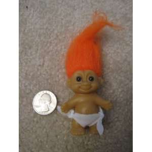  Russ Berrie baby Troll, with Orange Hair Everything 