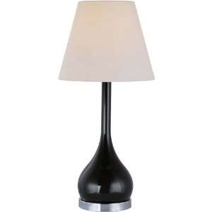  Aleta Collection 1 Light 26ö Black Glass Table Lamp with 