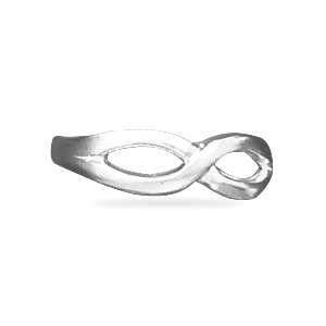 Figure 8 Infinity Symbol Design Toe Ring Solid .925 Sterling Silver 