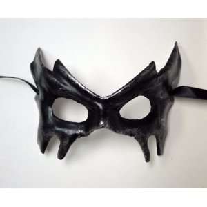  Dark Halloween Costume Eye Mask with Silver Accents Toys & Games