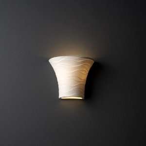  Limoges Waves Porcelain Small Round Flared Wall Sconce 