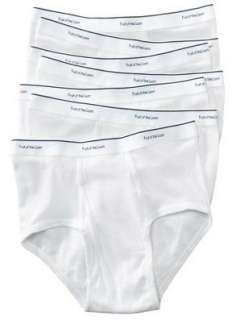 PACK MENS FRUIT OF THE LOOM WHITE BRIEFS S 3XL  