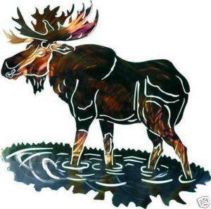 Awesome ~ 3 D MOOSE IN WATER OUTDOOR WALL ART ~19 X 15  