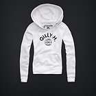 NEW GILLY HICKS LIGHT WHITE EDGE CLIFF PULLOVER HOODIE ABERCROMBIE 