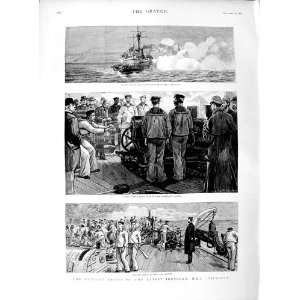  1889 Gunnery Trials Ironclad Ship H.M.S Victoria Sailor 