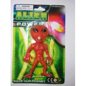  Alien Power 5 1/4 Poseable Alien Play Figure ~ Red Toys 