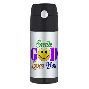  Thermos Travel Water Bottle Smile God Loves You 