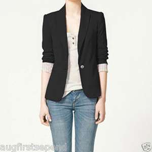 Western Vogue Candy Women Lapel Casual Suits Blazer Jacket Outerwear 