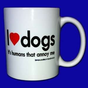 Ceramic Coffee Mug   I Love Dogs 