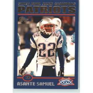   Asante Samuel   New England Patriots   NFL Trading Card in Protective