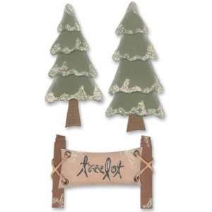  Christmas Paper Bliss Adhesive Embellishments   Tree Lot 