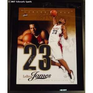  Lebron James Signed Cavaliers Framed Number Piece With 