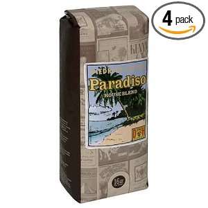 Diedrich Coffee Paradiso Dark, Ground Coffee, 16 Ounce Bags (Pack of 4 